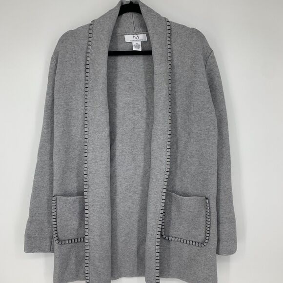 Magashoni Womens XS Cardigan Coatigan Sweater Shawl Collar Minimalist Casual - Picture 1 of 8